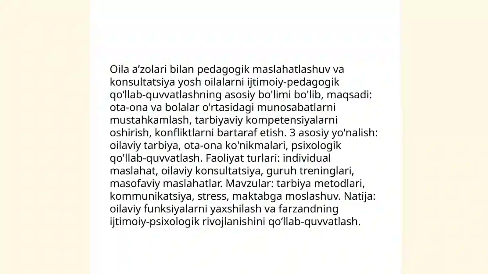 Yosh oilalarni ijtimoiy-pedagogik qoʻllab quvvatlash 4