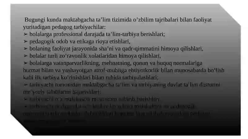 Maktabgacha ta`lim tashkiloti – maktabgacha yoshdagi bolalar ijtimoiy tarbiya maskani 4