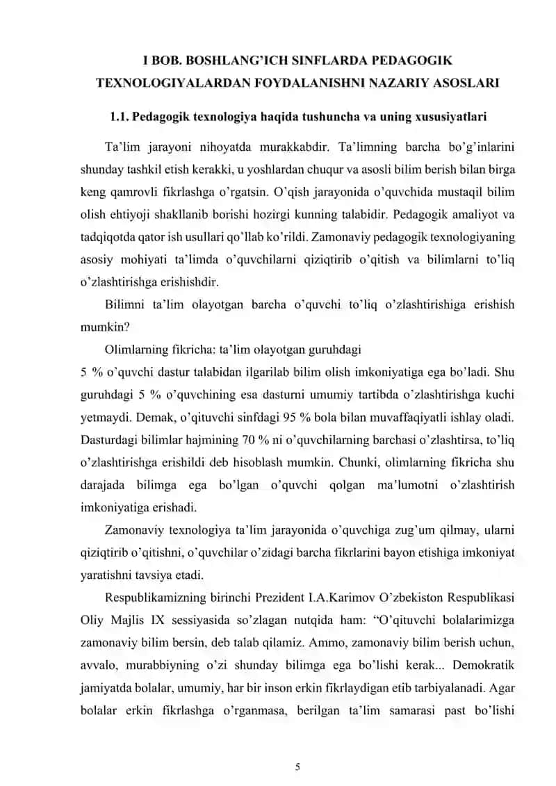 Boshlang’ich sinf matematika darslarida pedagogik texnologiyalardan foydalanish 4