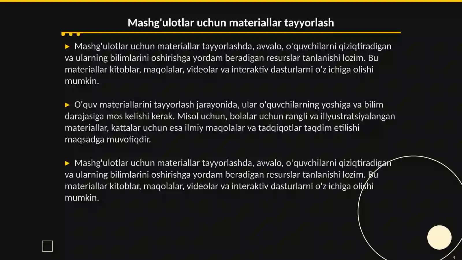 Tabiiy ekotizimlar to'g'risida mashgulotlar ni o'tkazish metodikasi 4