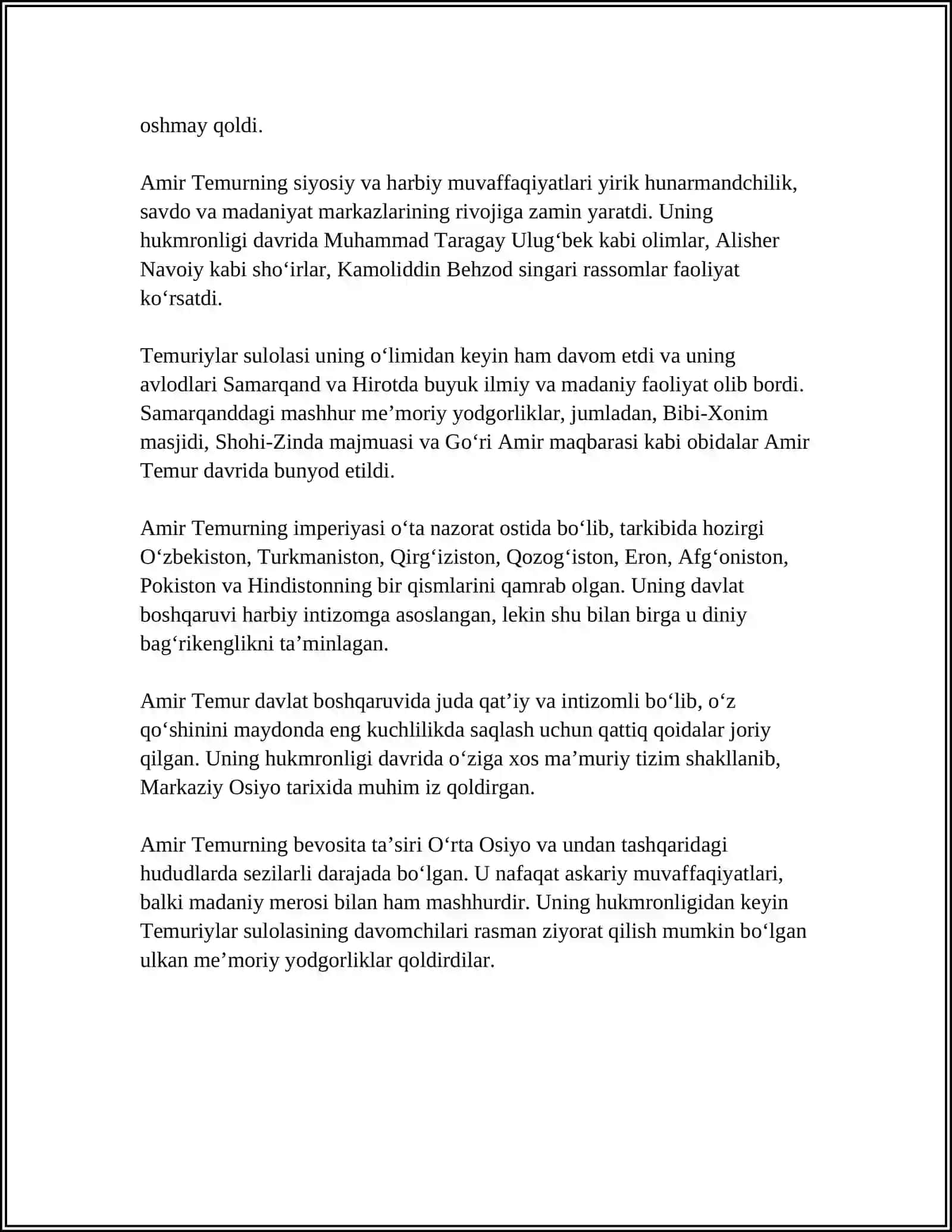 AMIR TEMUR VA TEMURIYLAR DAVLATI TARIXIY GEOGRAFIYASI 4