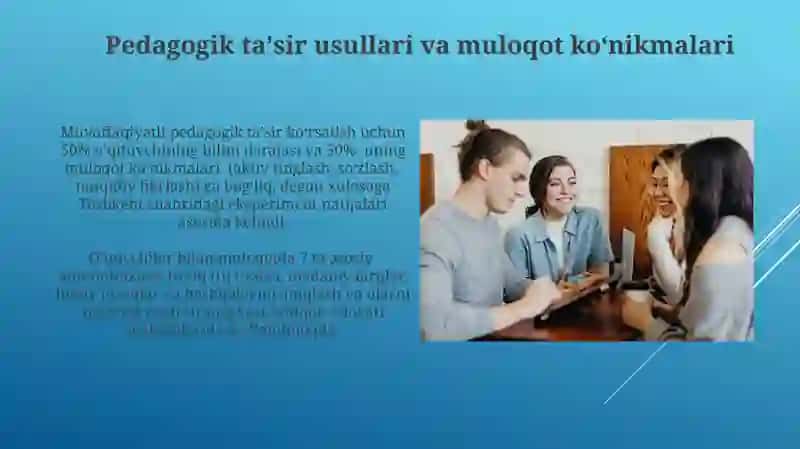 Kommunikativ qobiliyat va pedagogik ta'sir ko'rsatish usullari 4