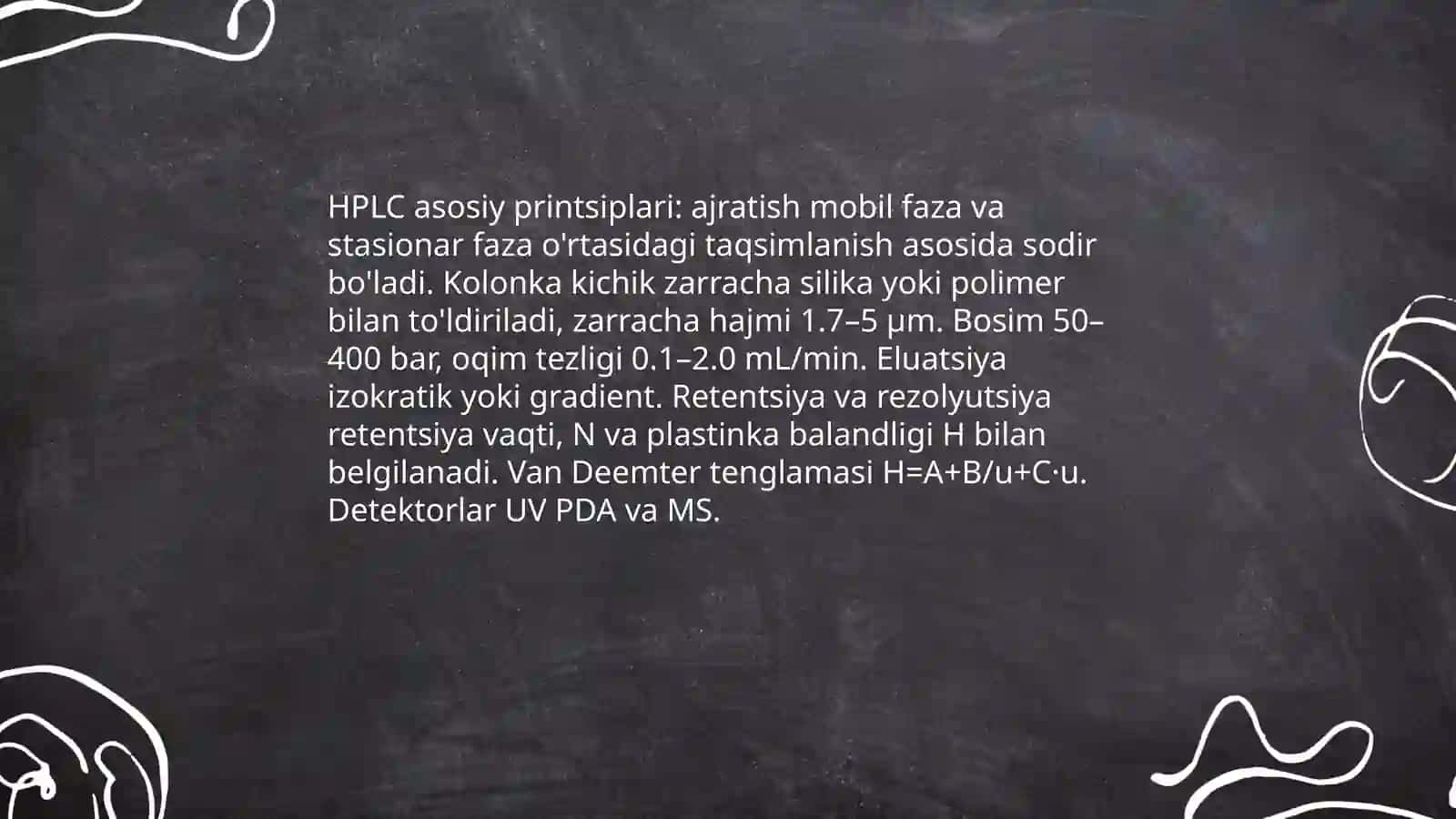 Gaz va yuqori samarali suyuqlik xromatografiyalari 4