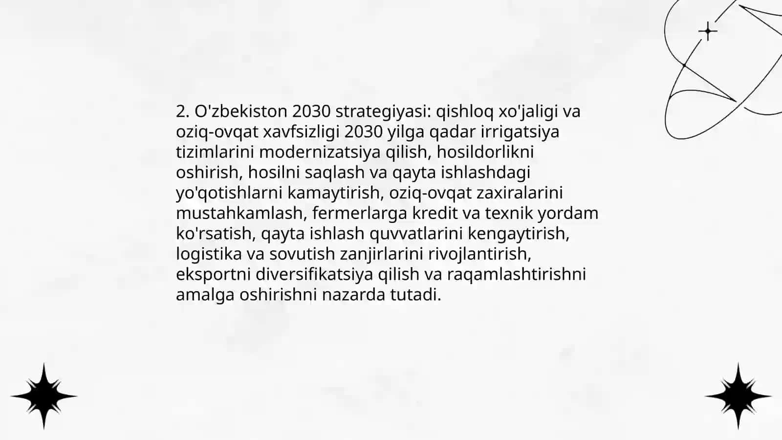 O'zbekiston 2030 strategiyasi: iqtisodiy diversifikatsiya va sanoat modernizatsiyasi 4