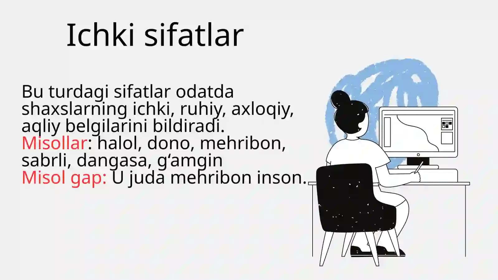Sifat so’z turkumi sifatning ma’no turlari 4