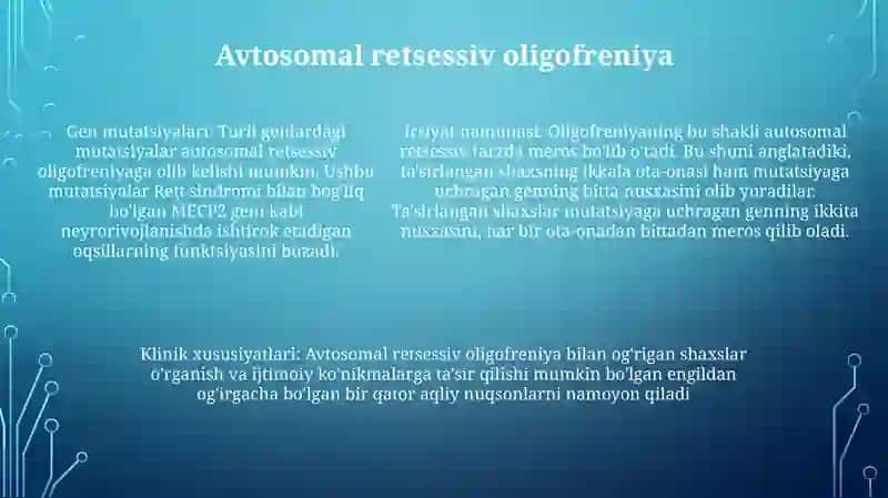 Oligofreniyaning Irsiy Shakllari 4