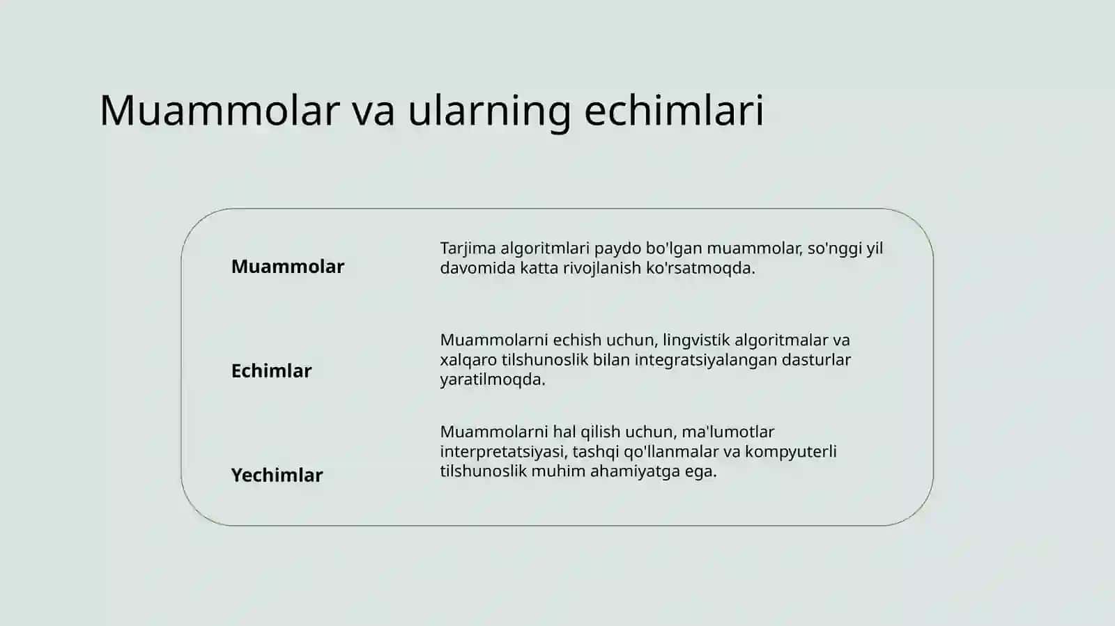 Qoidaga asoslangan mashina tarjimasi texnologiyasining lingvistik algoritimini yaratish 4