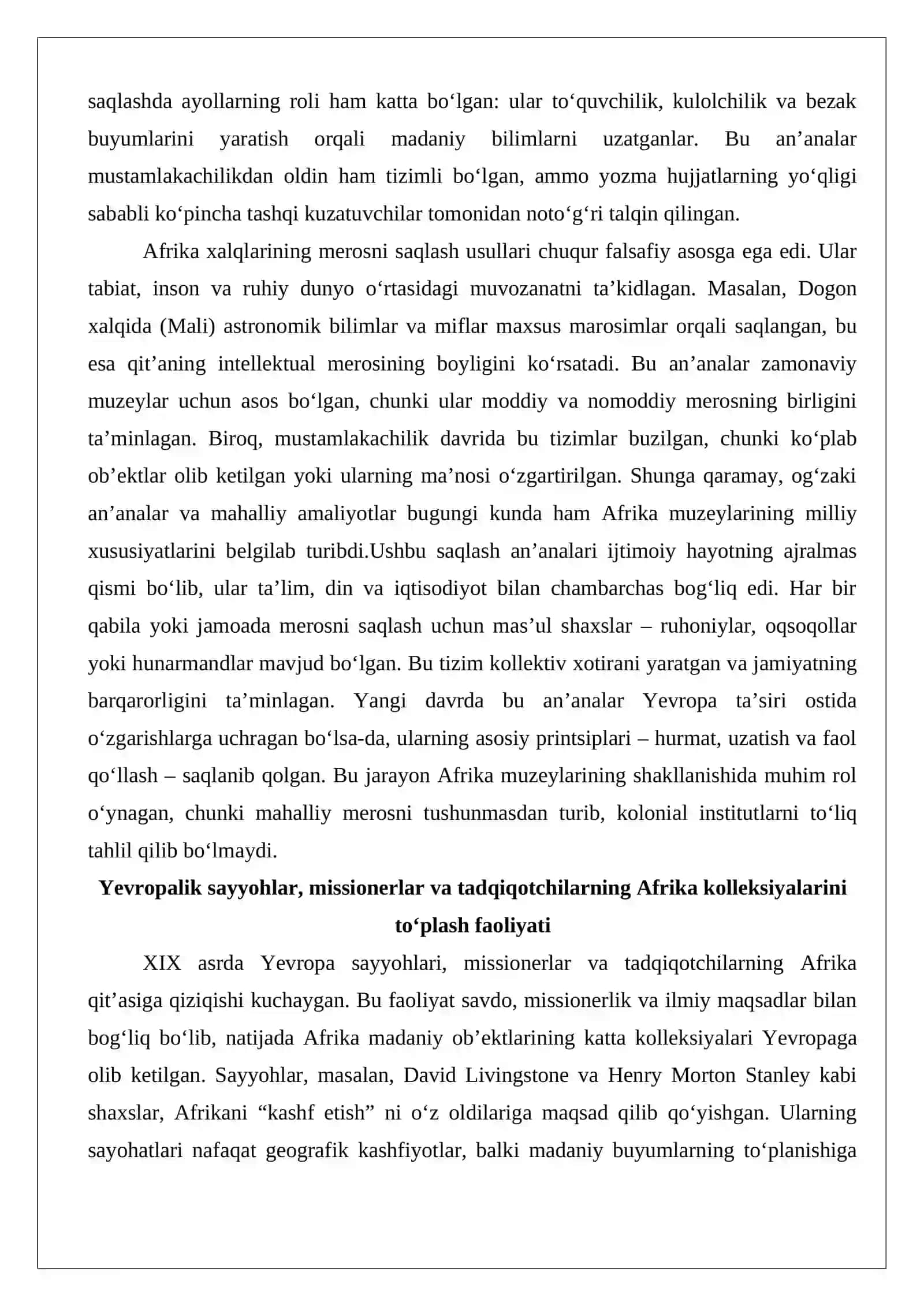 Afrika muzeylarining rivojlanishi 4