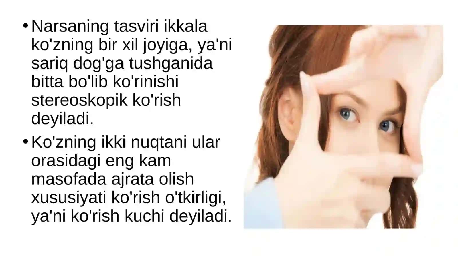 Ko'rish organlarining funksiyasi 4