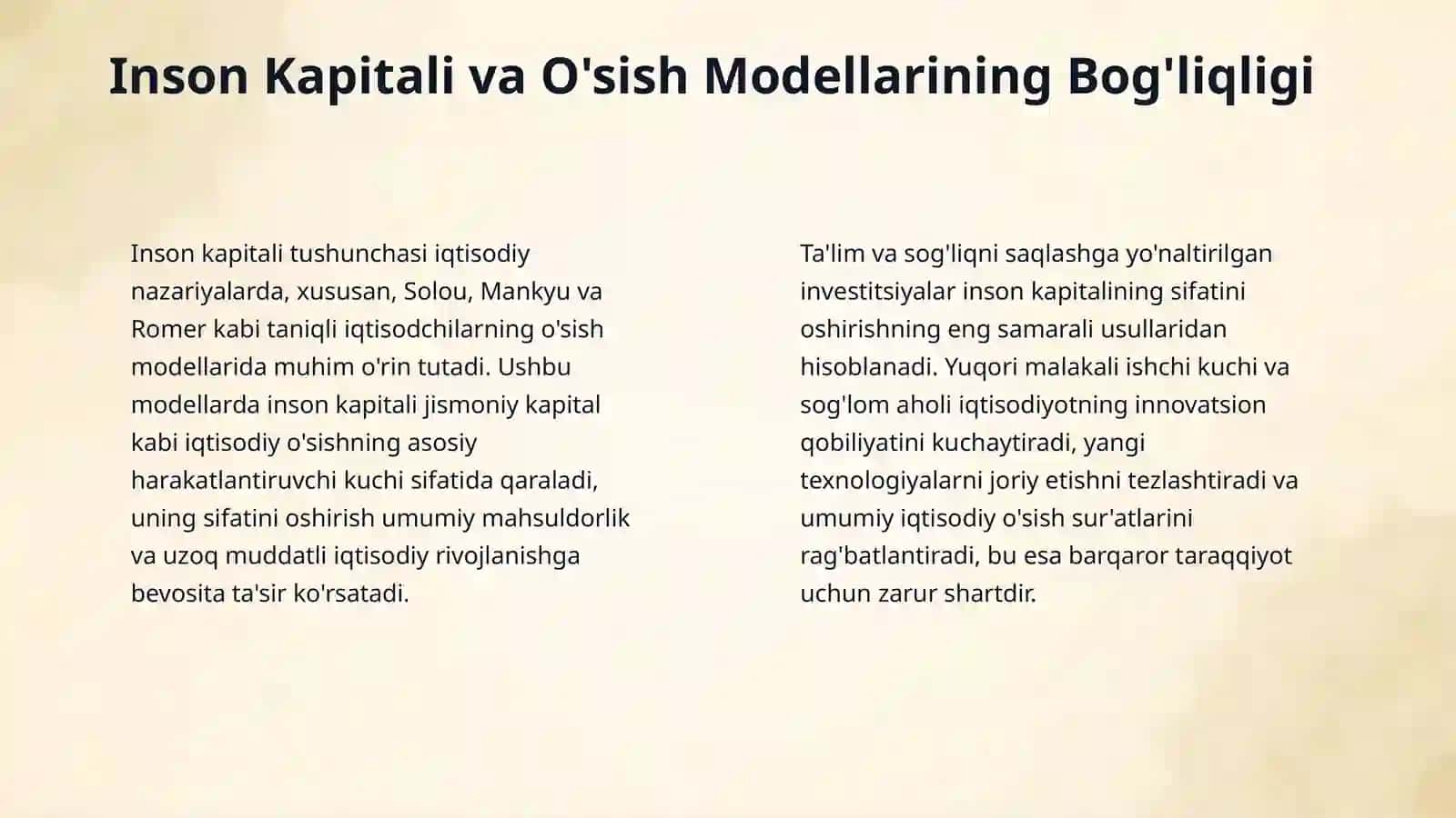Inson kapitalining iqtisodiy rivojlanishdagi roli 4