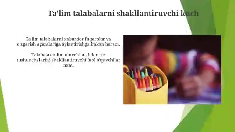 Talaba Sub'ekti: Faol O'rganish va Kuchlanish 4
