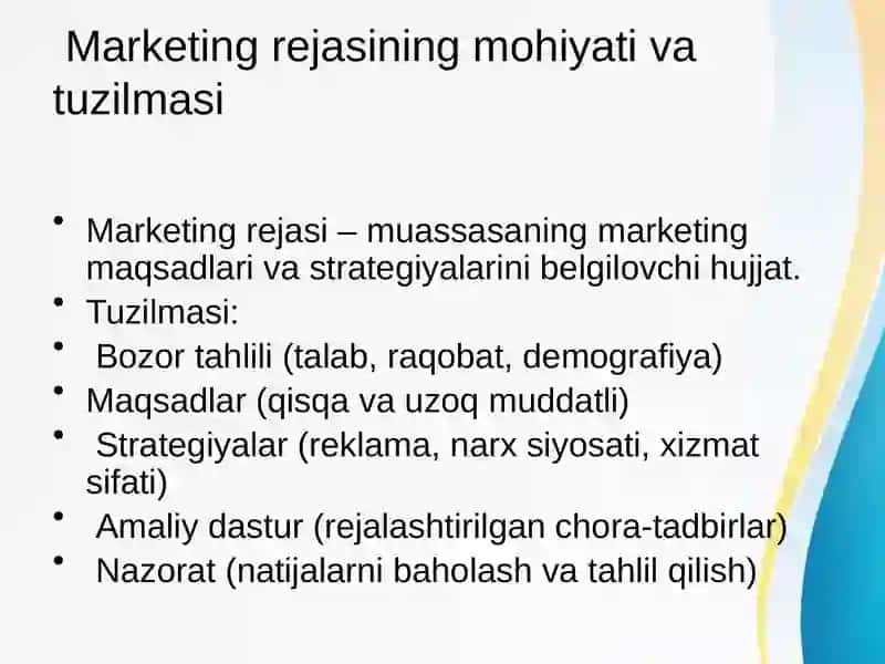 Tibbiy muassasalar marketingrejasi va marketing kompleksini ishlab chiqish 4