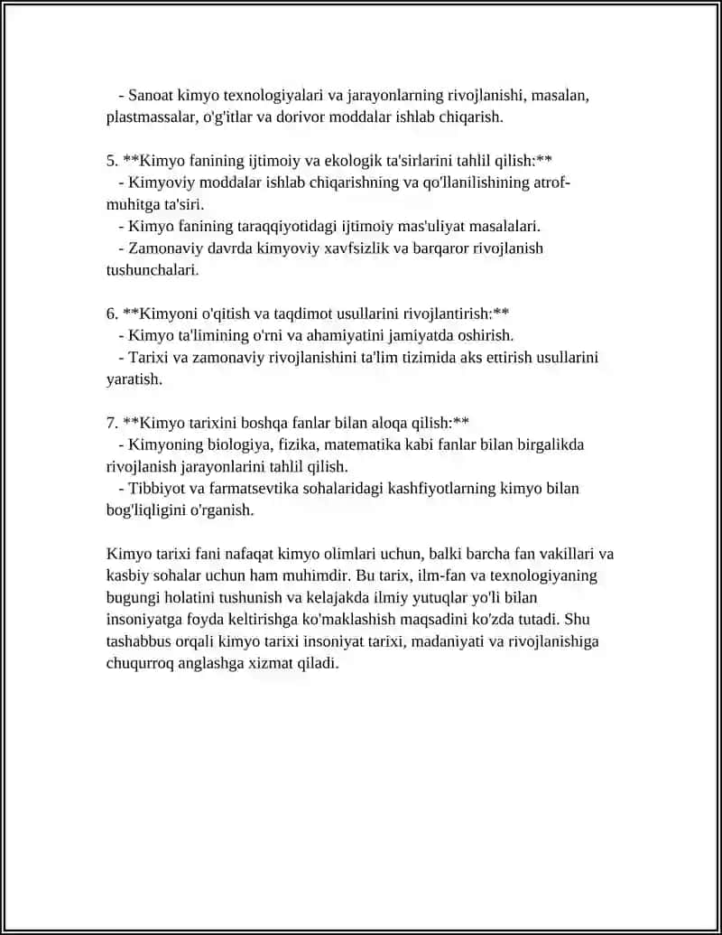 KIMYO TARIXI FANINING ASOSIY MAQASADI VAZIFASI TIZIMI TUZILISHI VA ILMIY FAN SIFATIDA RIVOJLANISHI 4