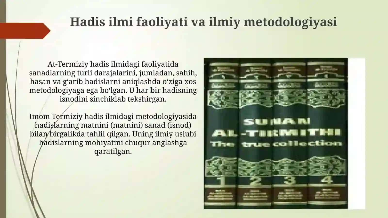 Al-Tirmiziyning tarjimai holi va ilmiy faoliyati 4