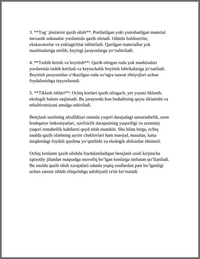 KONLARNI QAZIB OLISH USULLARI OCHIQ VA YOPIQ USULLARI 4