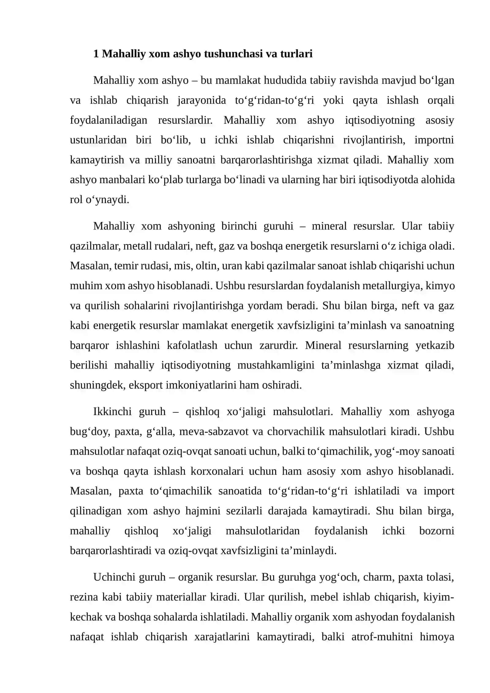 MAHALLIY XOM ASHYODAN FOYDALANISHNING IQTISODIY AFZALLIKLARI 4