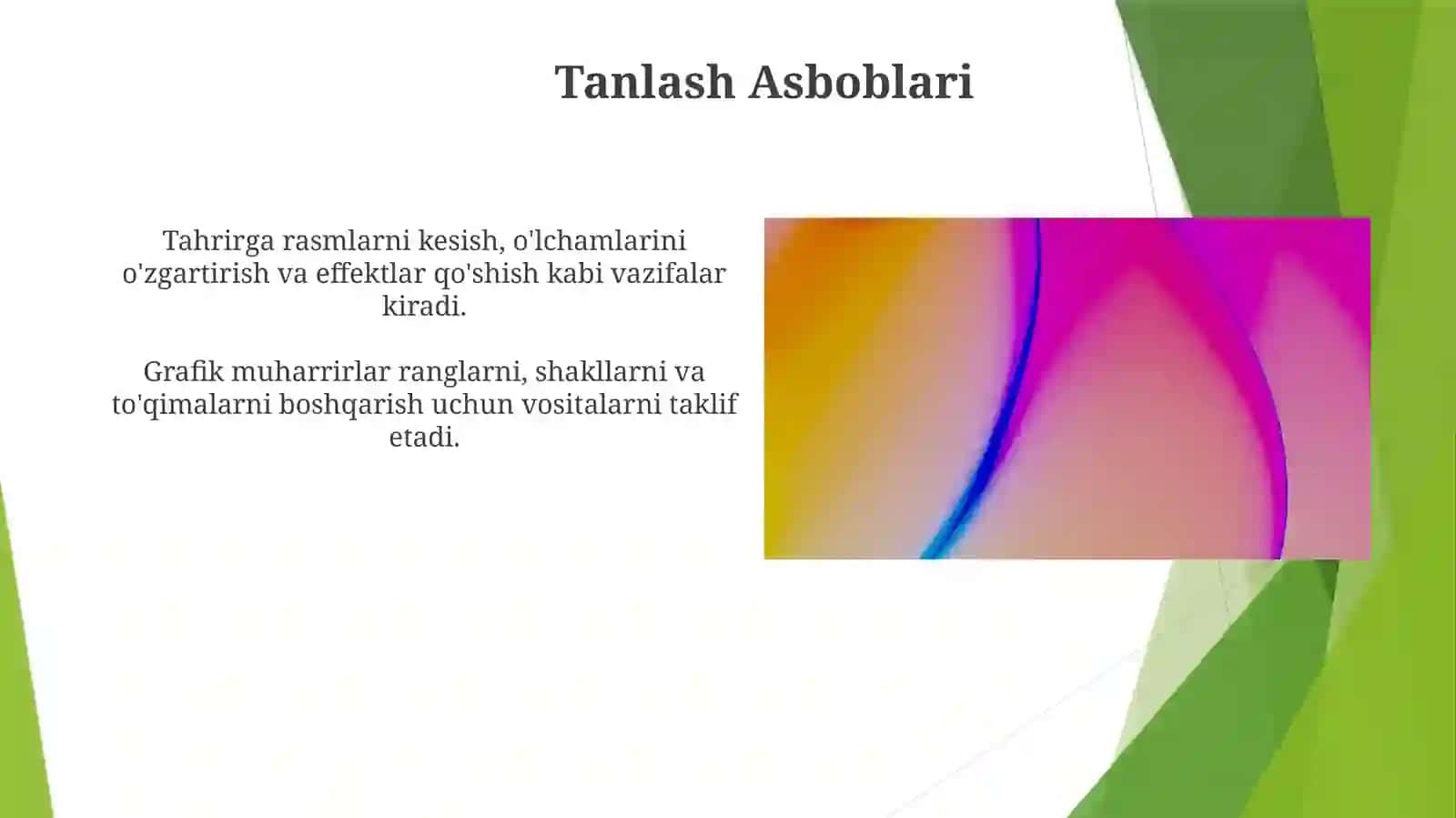 Grafik Muharrirlar uchun Asboblar va Texnikalar 4