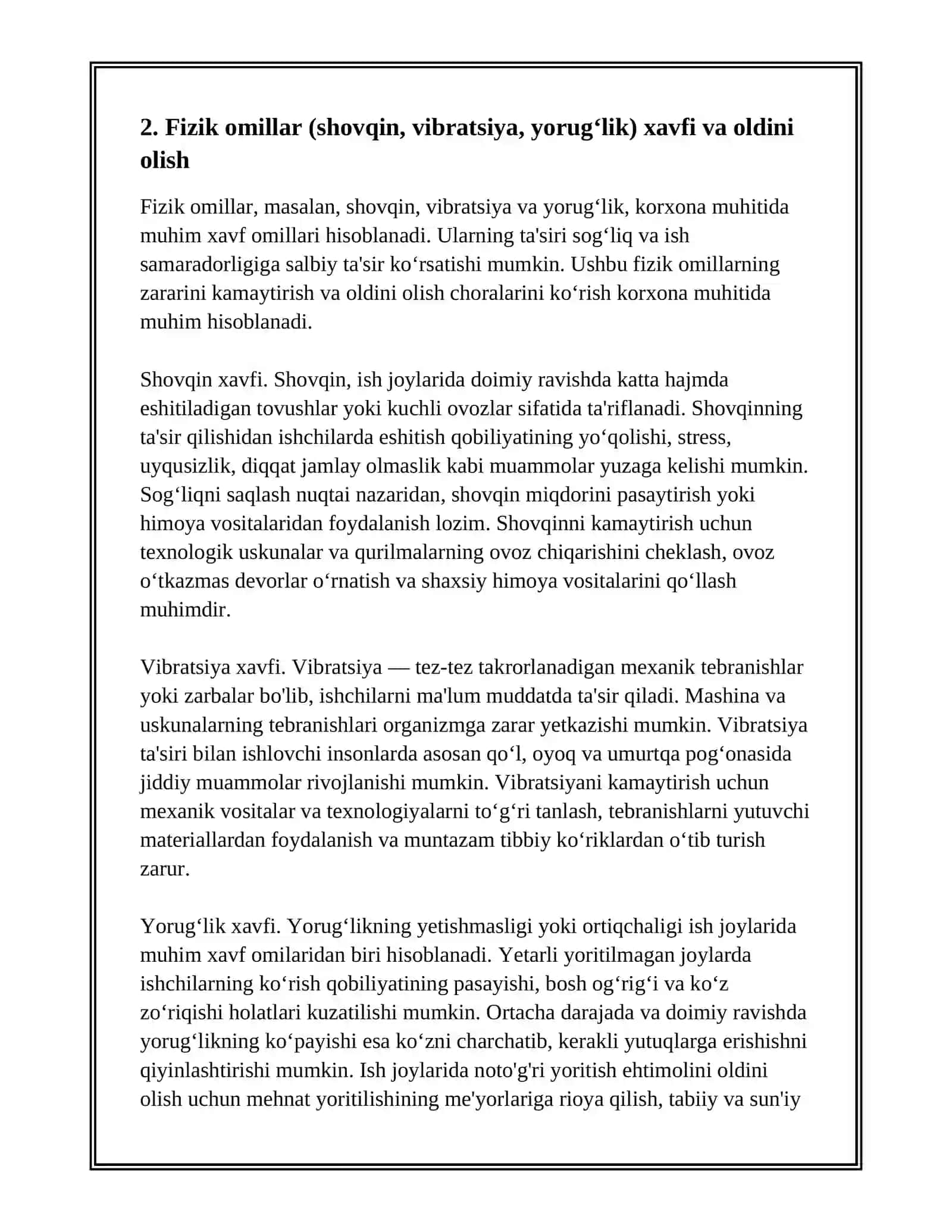 KORXONA MUHITIDAGI XAVFLI ZARARLI HOLAT OMILLAR ULARDAN OGOHLANTIRISH 4