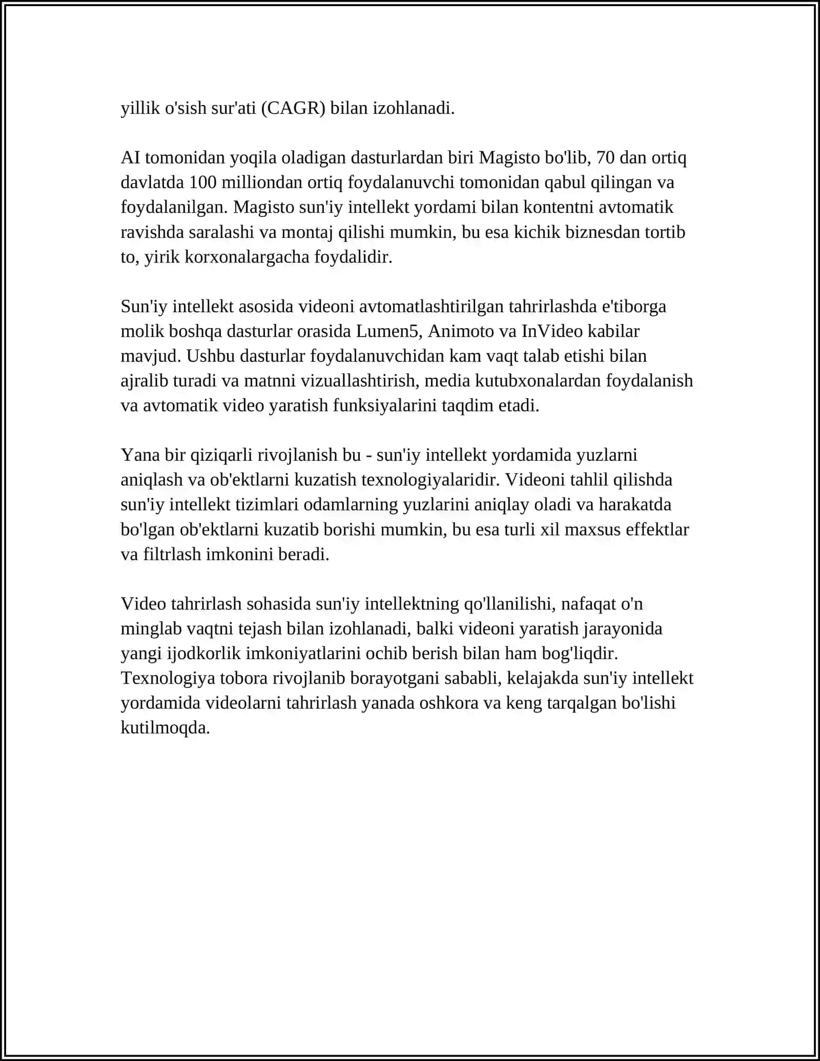 SUNIY INTELEKT ADOBE YORDAMIDA VIDEO MALUMOTLARNI TAHRIRLASH 4