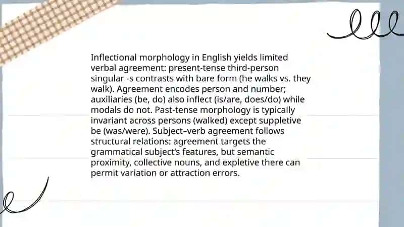 From Morphology to Syntax 4