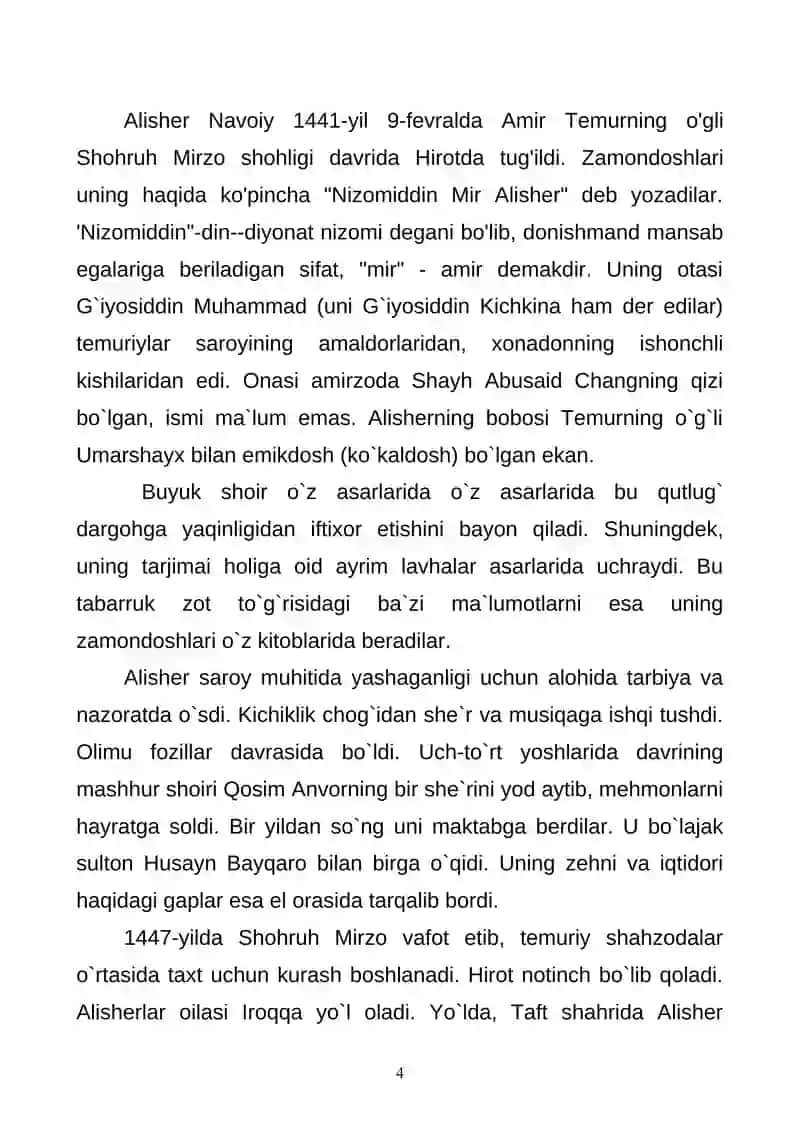 Alisher Navoiy Hayoti va Ijodi 4