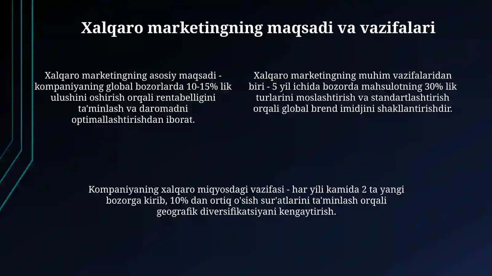 Xalqaro marketing tushunchasi, mohiyati va o‘ziga xos xususiyatlari 4
