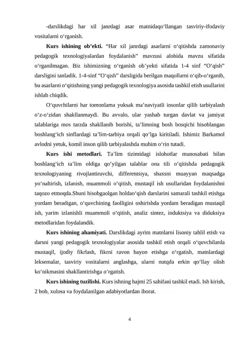 O’qish darslarida maqollarni o’rganish uslubiyoti 4