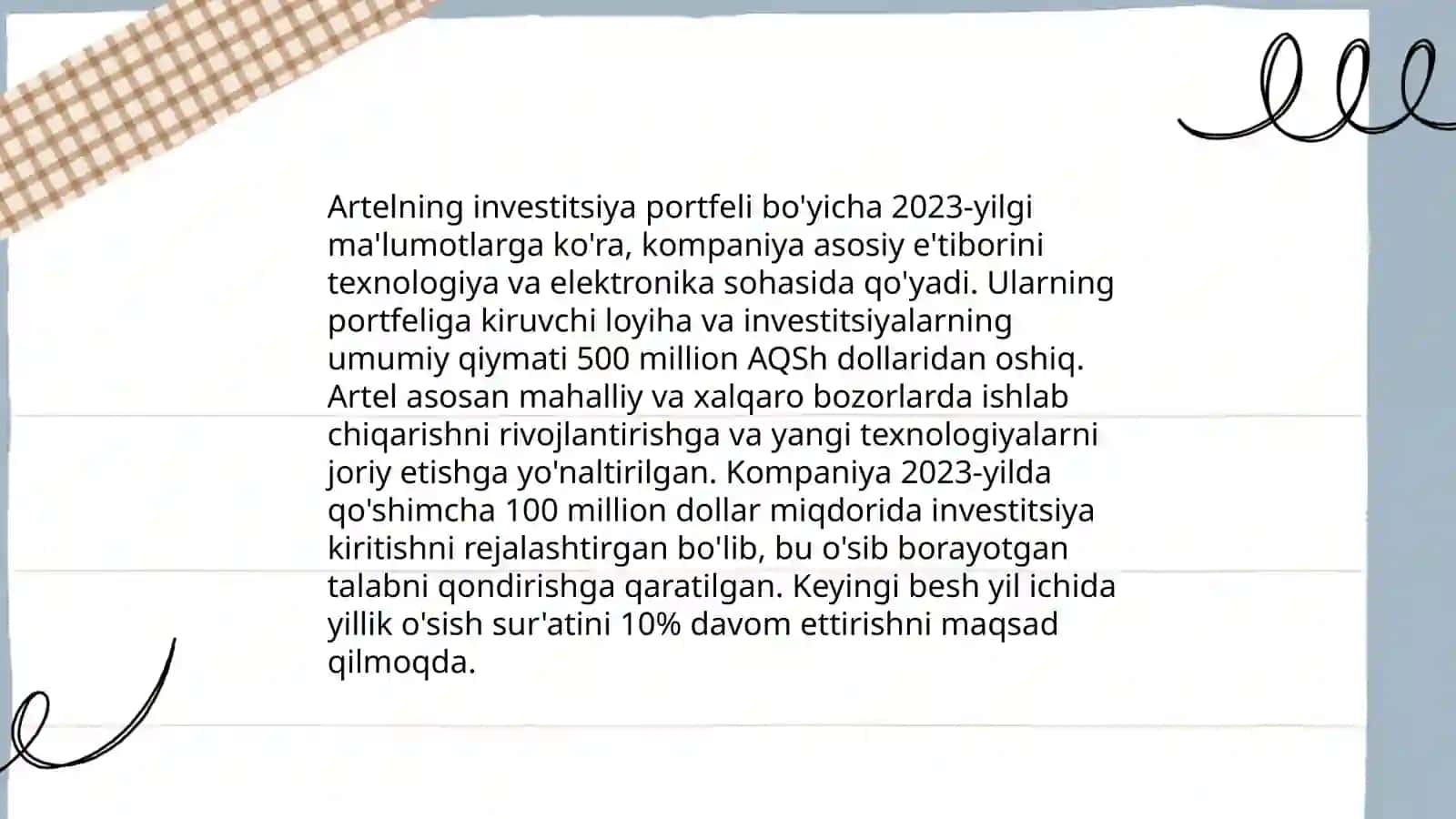 Artel kampaniyasini moliyaviy xolati 4