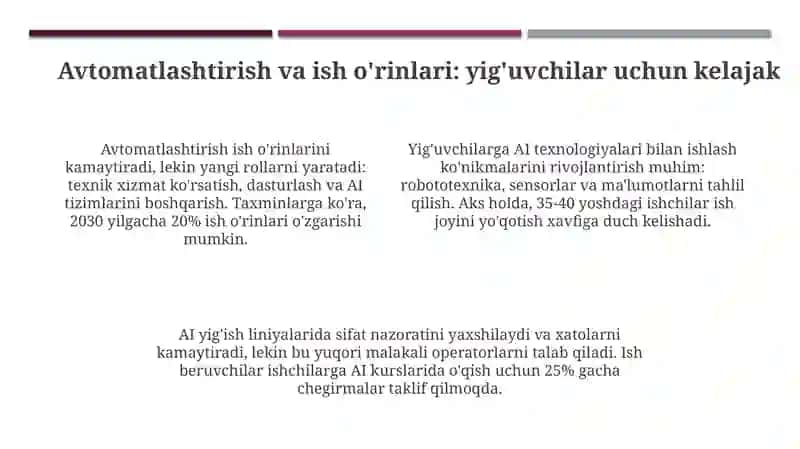 Sun'iy intellektning montajorlar sohasiga ta'siri 4