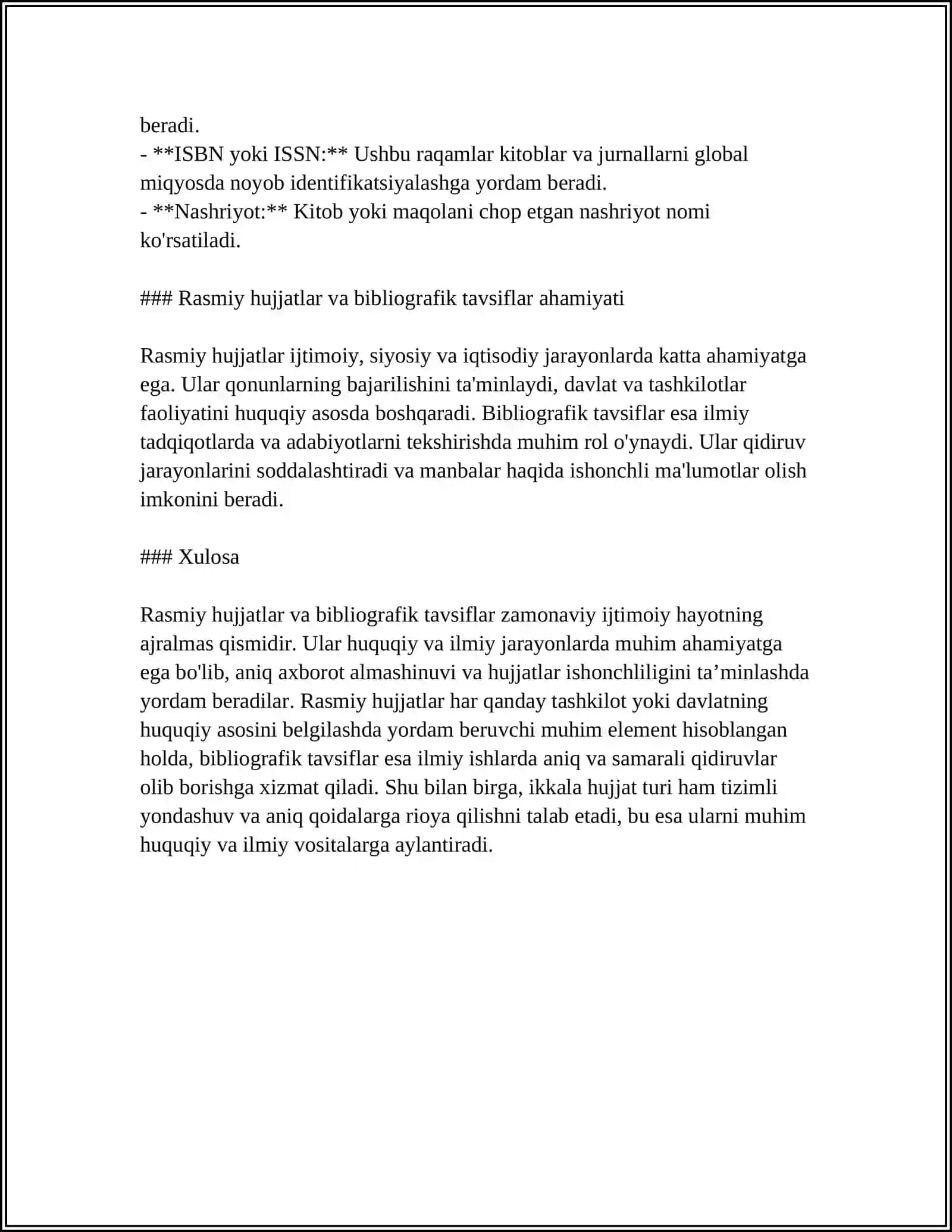 RASMIY HUJJATLARNI BIBLIOGRAFIK TAVSIFLASH 4