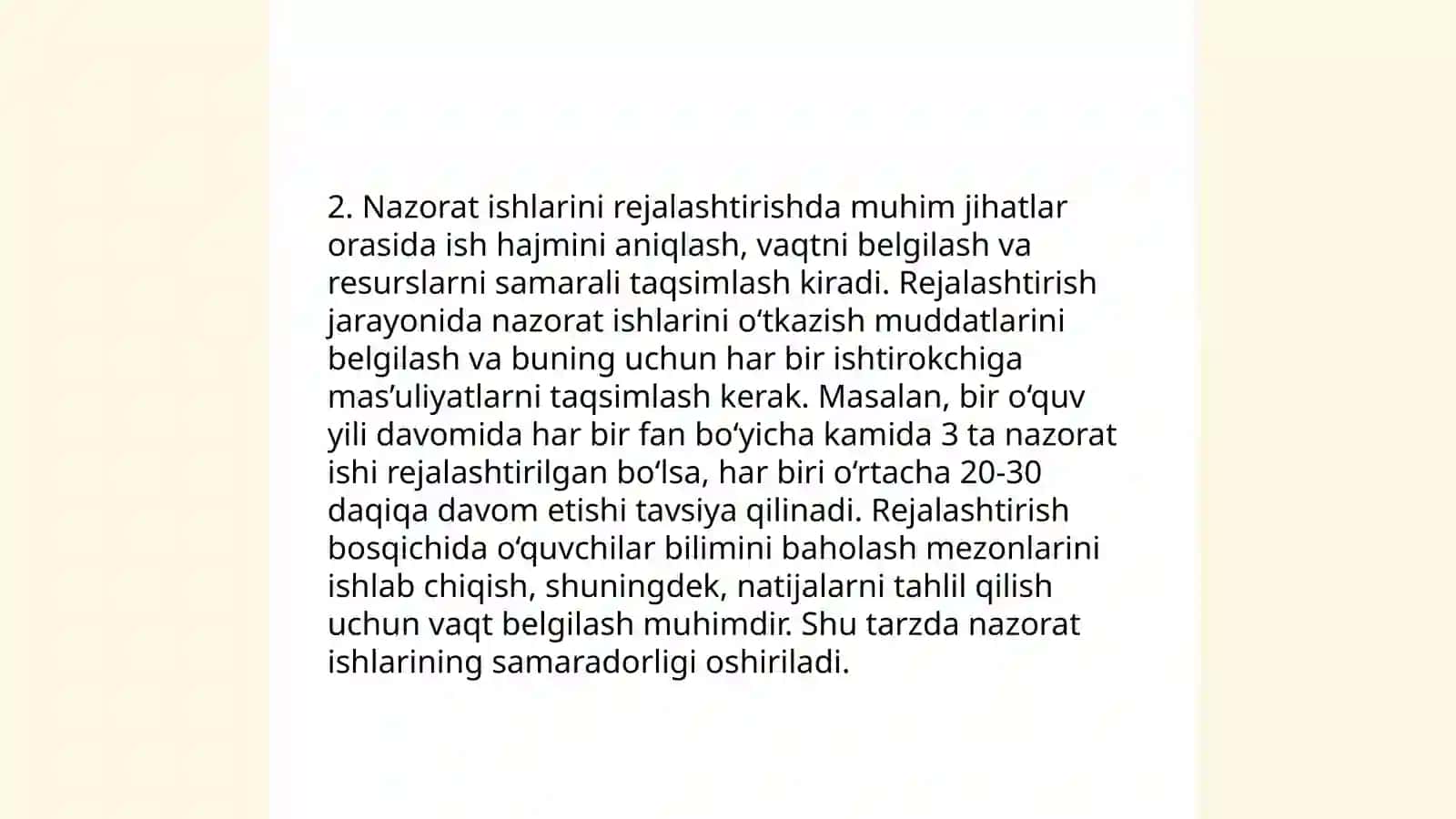 Bilimlarni nazorat qilish va nazorat ishlarini tashkillashtirish 4
