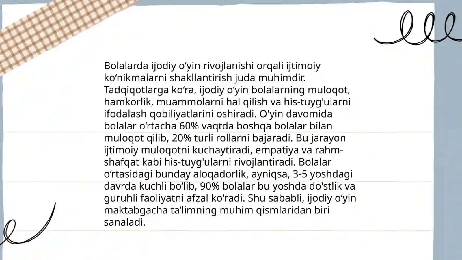 Ijtimoiy hissiy rivojlanish sohasi kompetensiyasini rivojlantirishdagi kreativlik (1-7 yoshli bolalar misolida) 4
