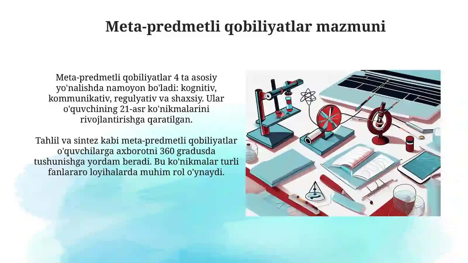 Biologiya darsida fanlararo integratsiyadan foydalanib meta-predmetli qobiliyatlarni rivojlantirish 4