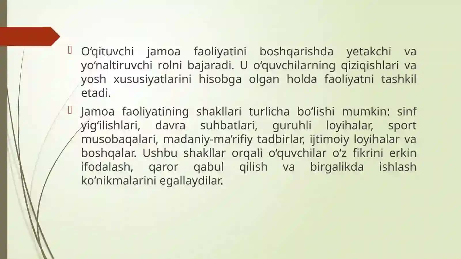 Jamoafaoliyatini tashkilotishning pedagogikasi 4