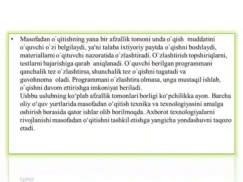Masofaviy ta’lim tizimlari va ulardan foydalanish 4