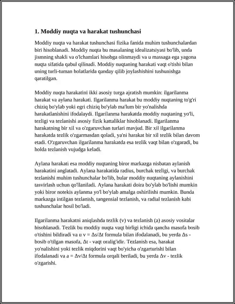 FIZIKA PREDMETI. MODDIY NUQTANING ILGARILANMA HARAKATI. MODDIY NUQTANING AYLANMA HARAKATI 4