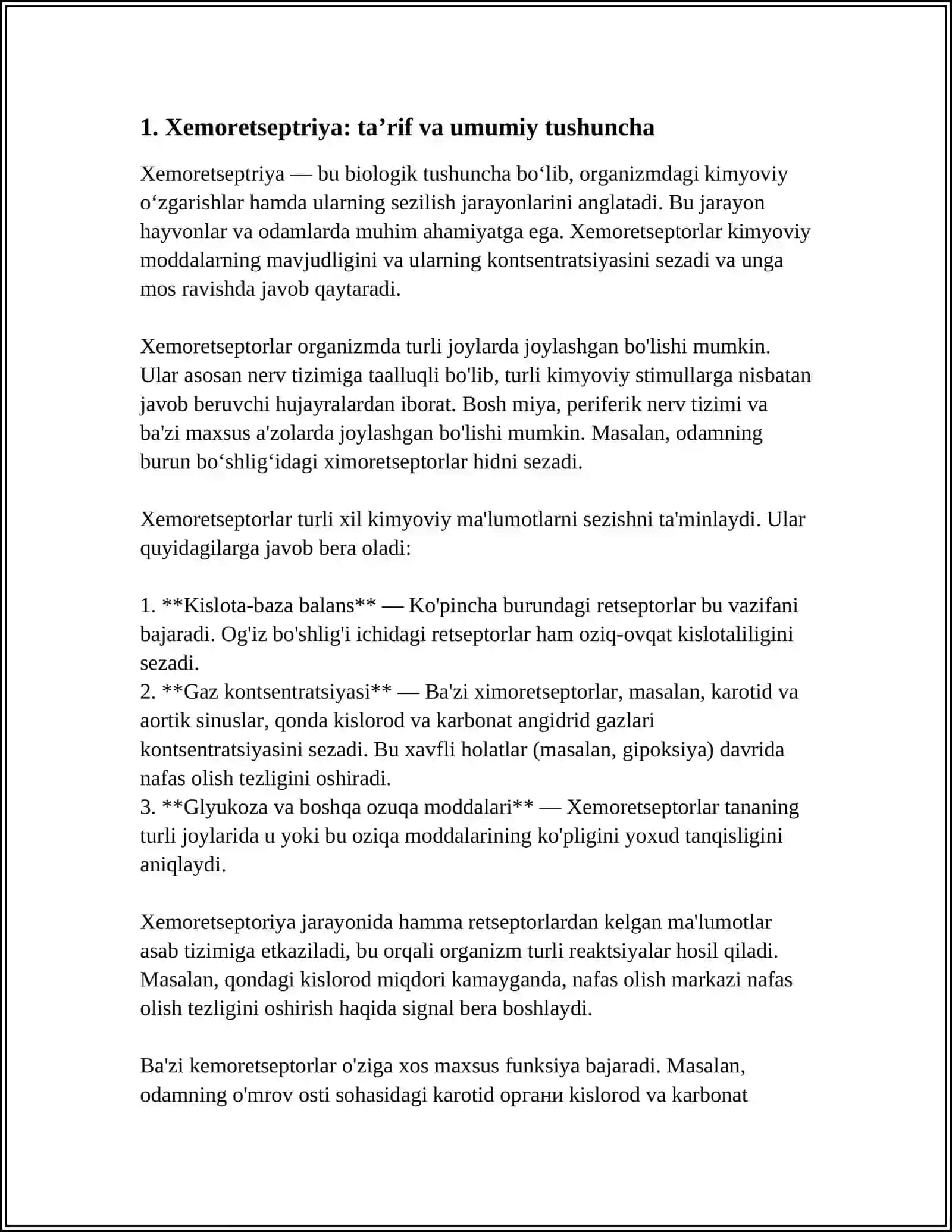 XEMORETSEPTRIYA. GORMONLAR VA MEDIATORLAR RETSEPTRIYASI 4