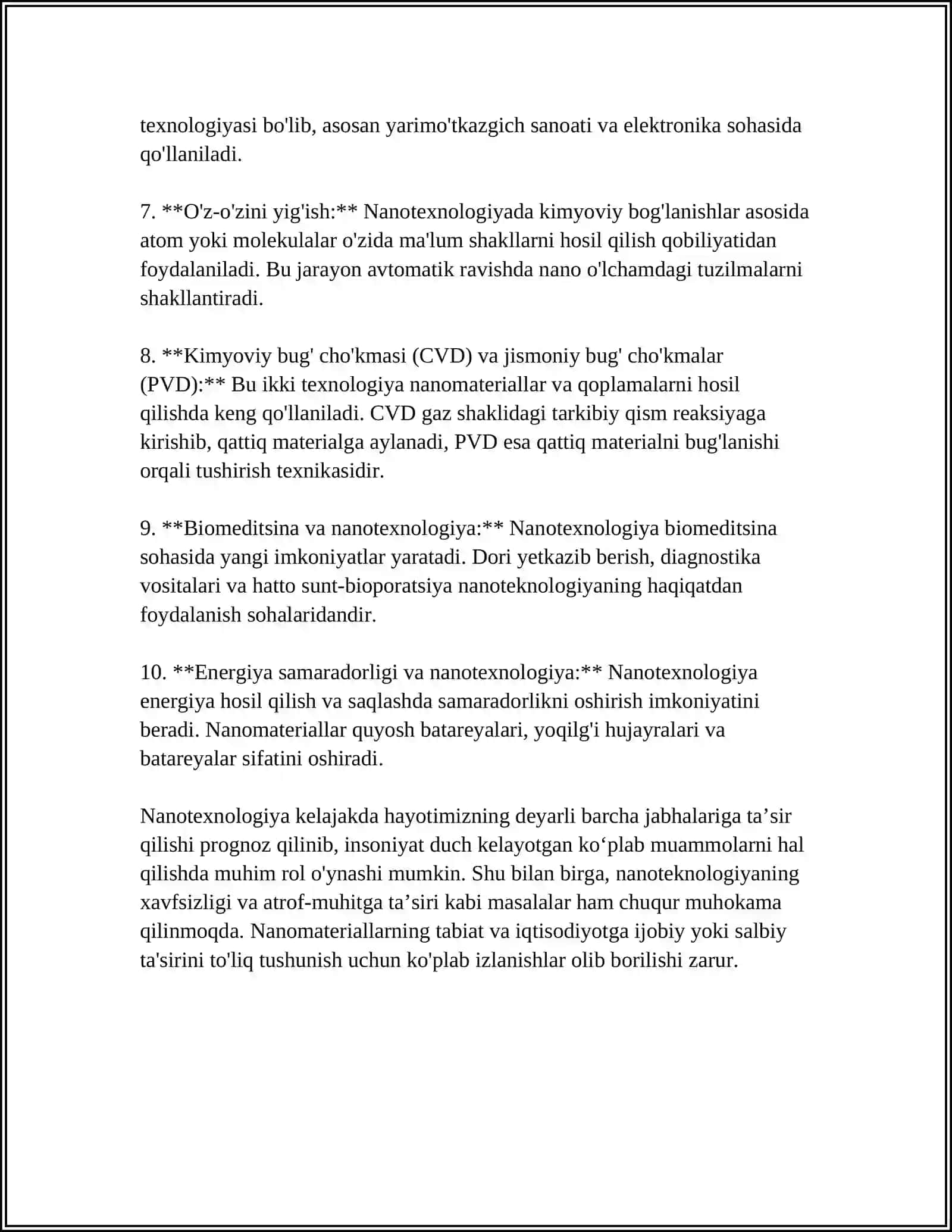 NANOTEXNALOGIYALAR HAQIDA TUSHUNCHA 4