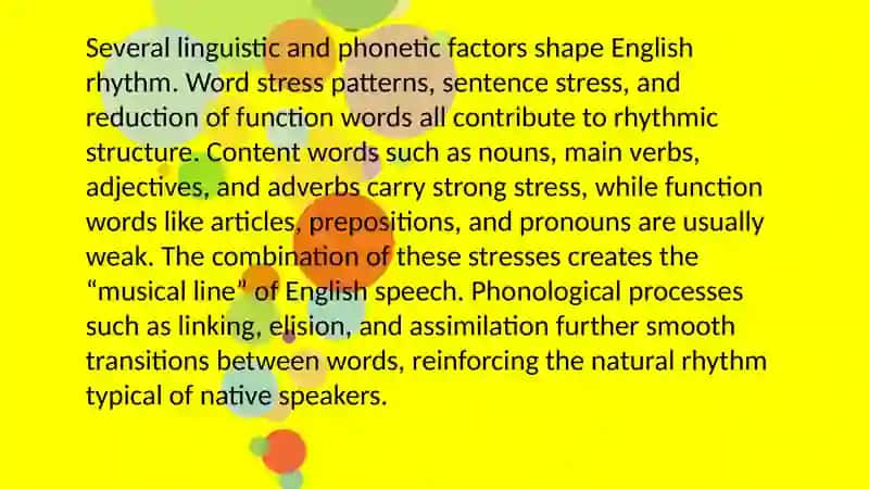 The Prosodic Features of English: Rhythm, Tempo, and Pitch 4