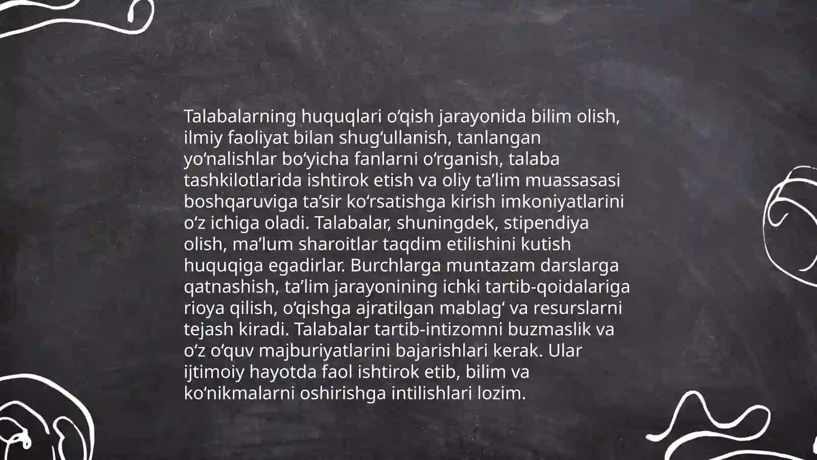Mas'uliyatli talaba burchagini tashkil etish 4
