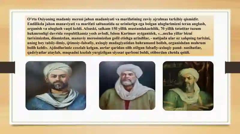 YUKSAK MA'NAVIYATLI YOSHLARNI TARBIYALASHDA O'RTA OSIYO ALLOMALARINING O'RNI 4