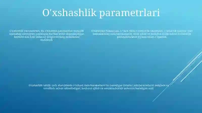 OʻXshashlik Nazariyasi 4