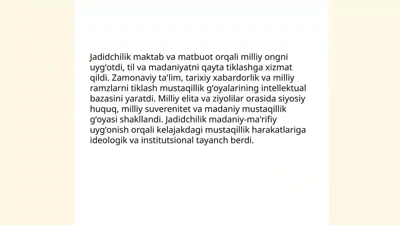 O'zbekistonda mustaqillik g'oyalarining asoslari 4