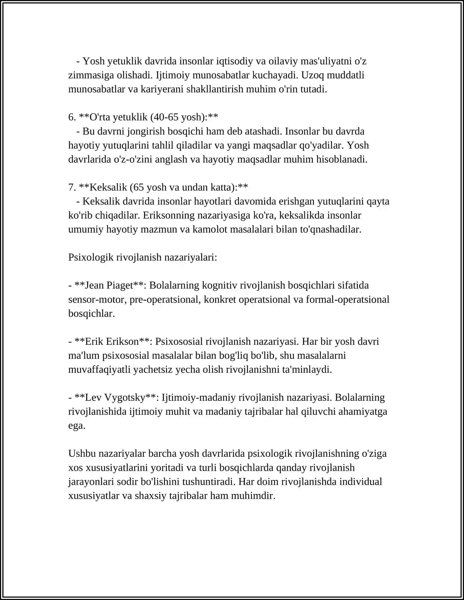 MUSTAQIL ISH Mavzu: GUDAKLIK VA ILK YOSH DAVRDA BOLADA PSIXOLOGIK O‘ZGARISHLAR 4