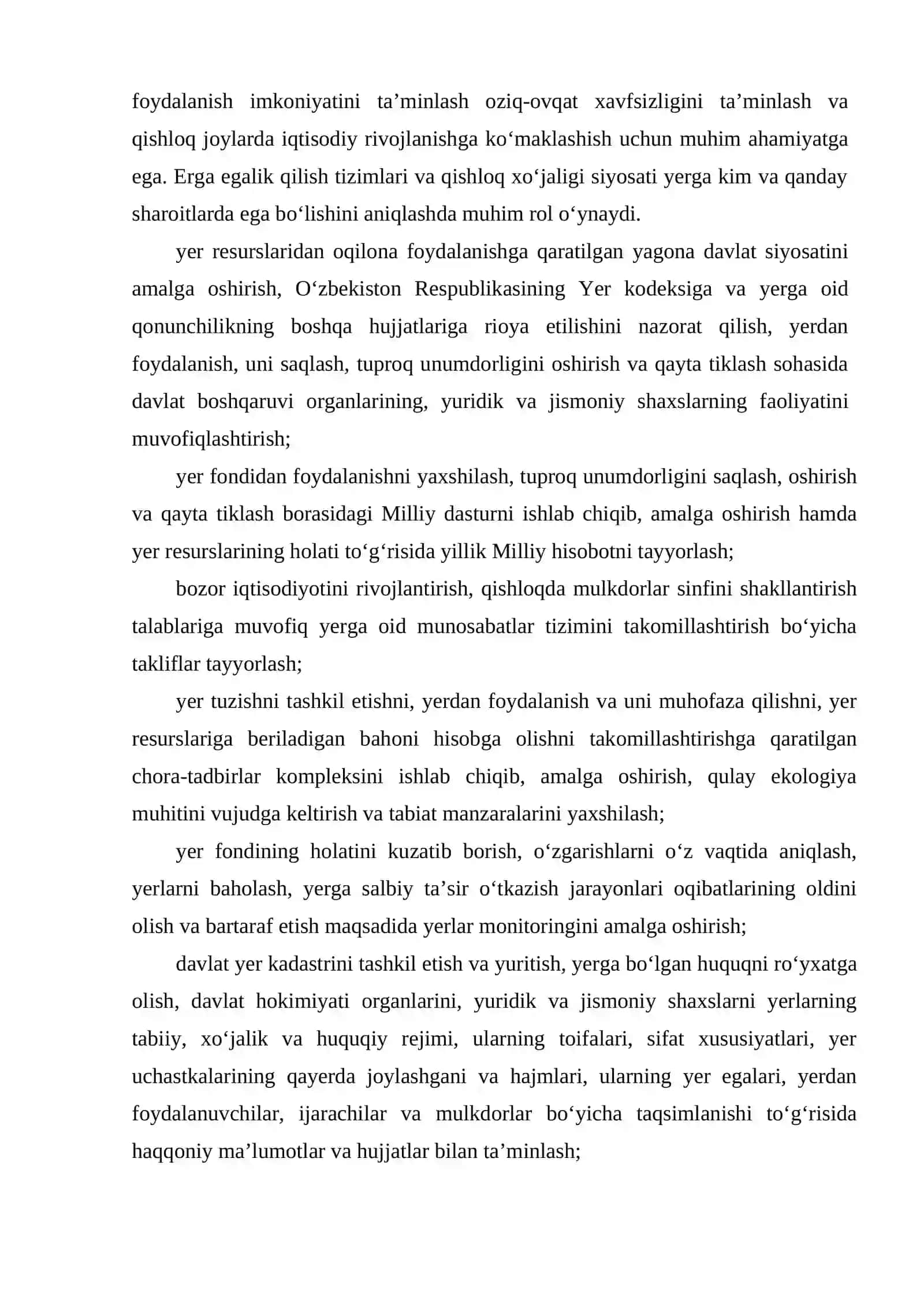O‘zbekiston yer resurslaridan foydalanish 4