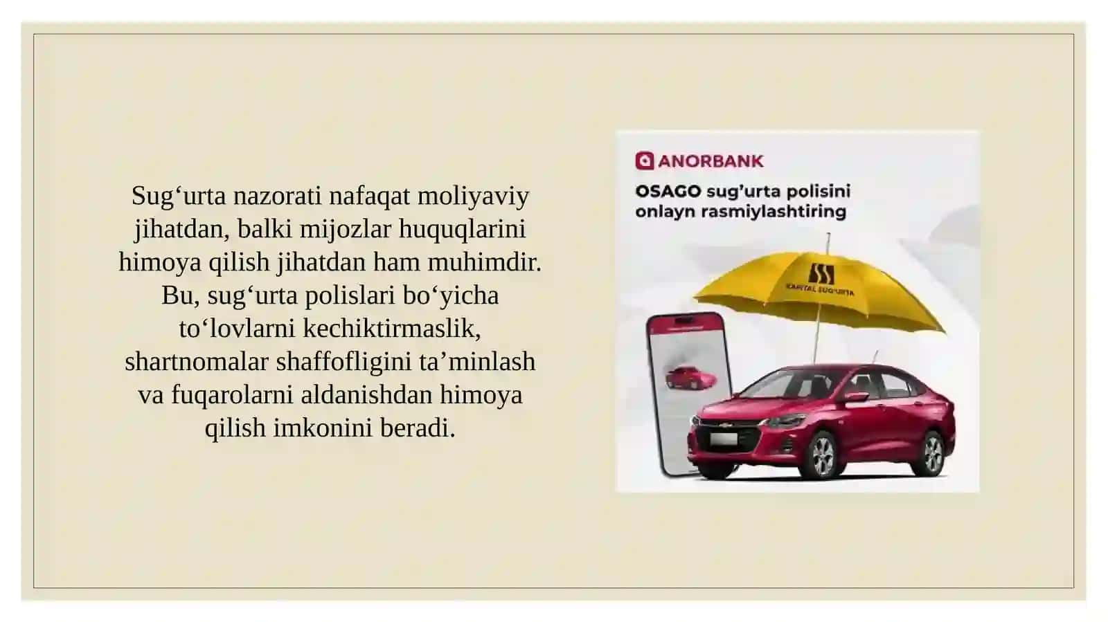 Mamlakatimizda sug‘urta nazoratni tashkil etishning huquqiy asoslari 4
