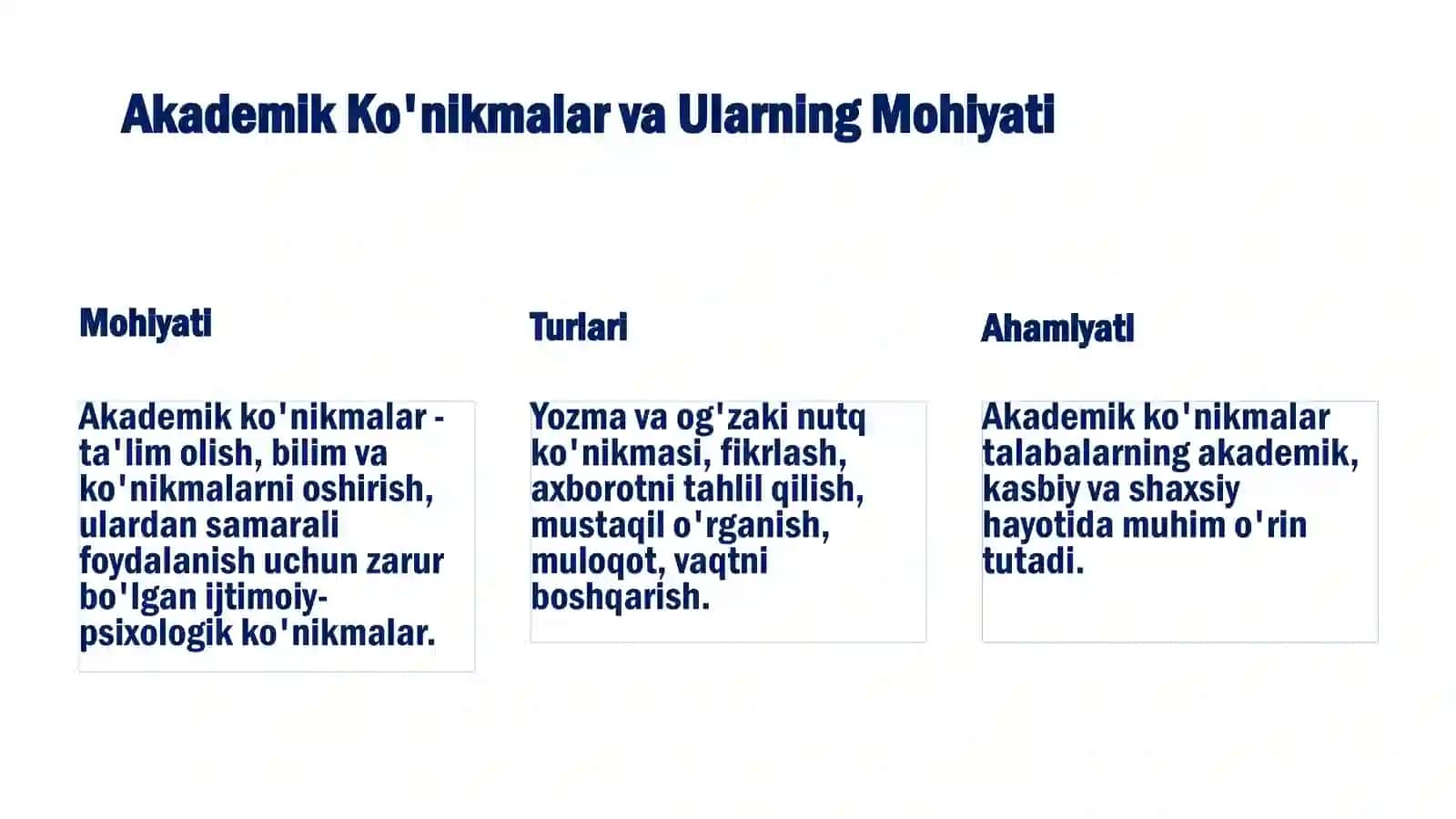 Akademik Ko'nikmalar va Kasbiy Kompetentlik 4