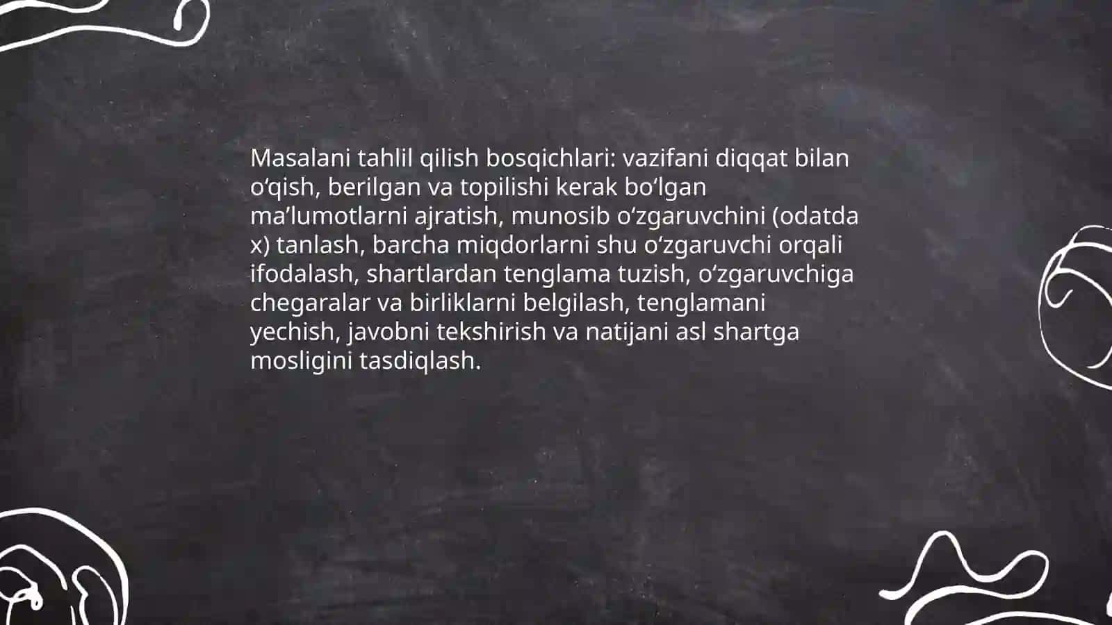 Murakkab masalalar yechish usullari 4