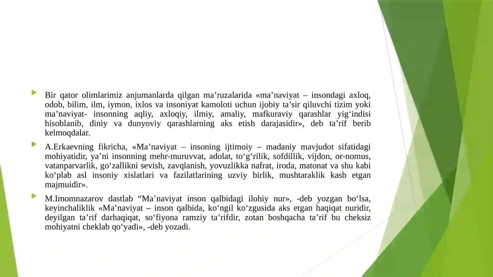 Ma‘naviyatshunoslik fanining predmeti, maqsad va vazifalari 4