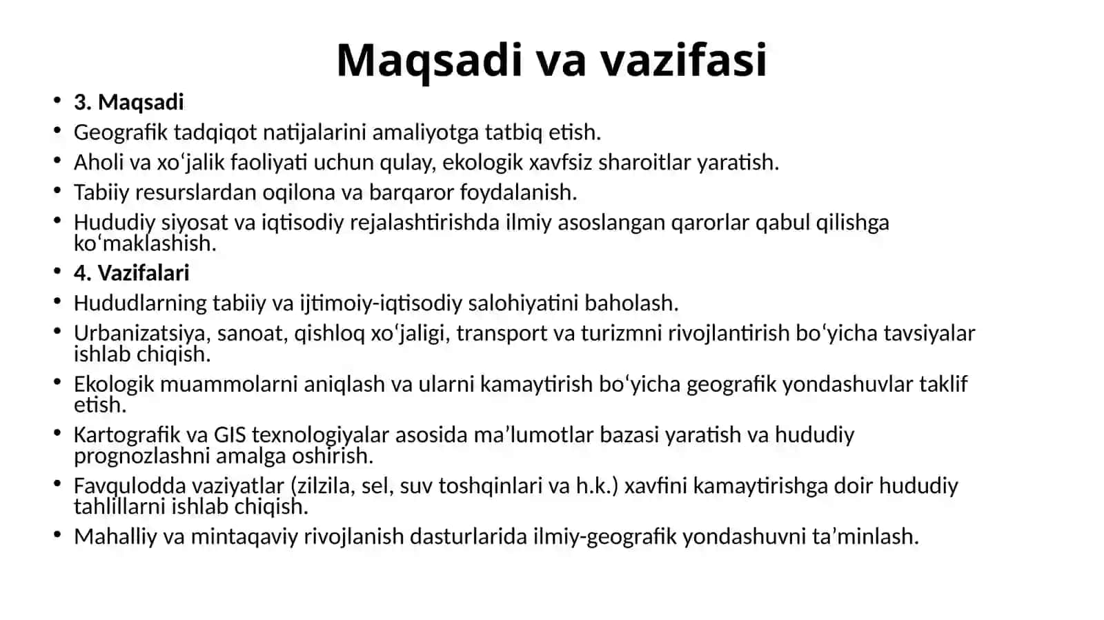 Amaliy geografiyaning ilmiy yo'nalishlari 4